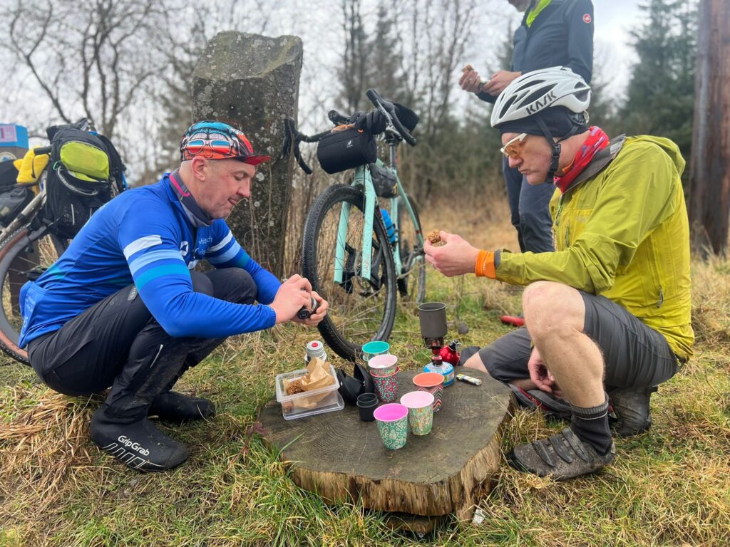 Wild coffee and cake stop at Llanwonno Forest fire road trails