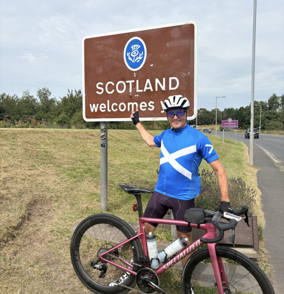 Dave reaches the Scottish border