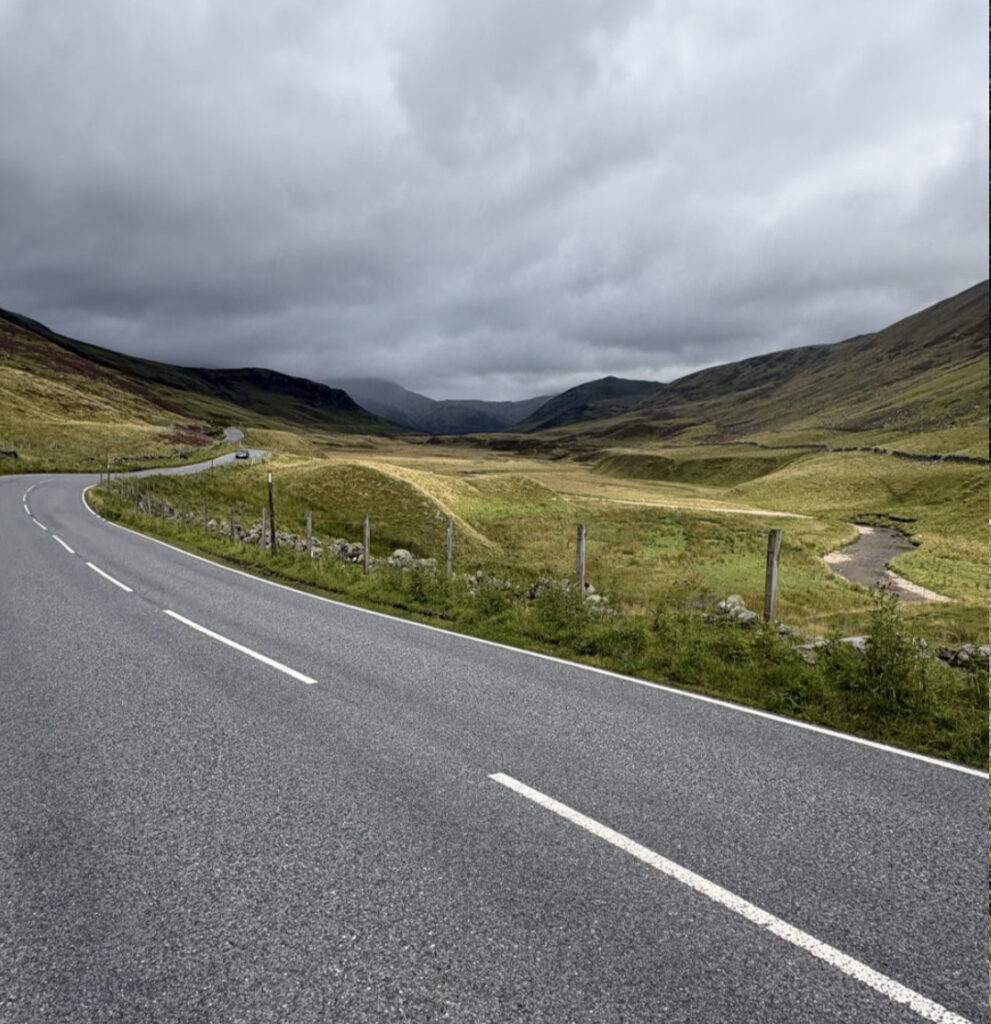 Glenshee road climb, Scottish Highlands